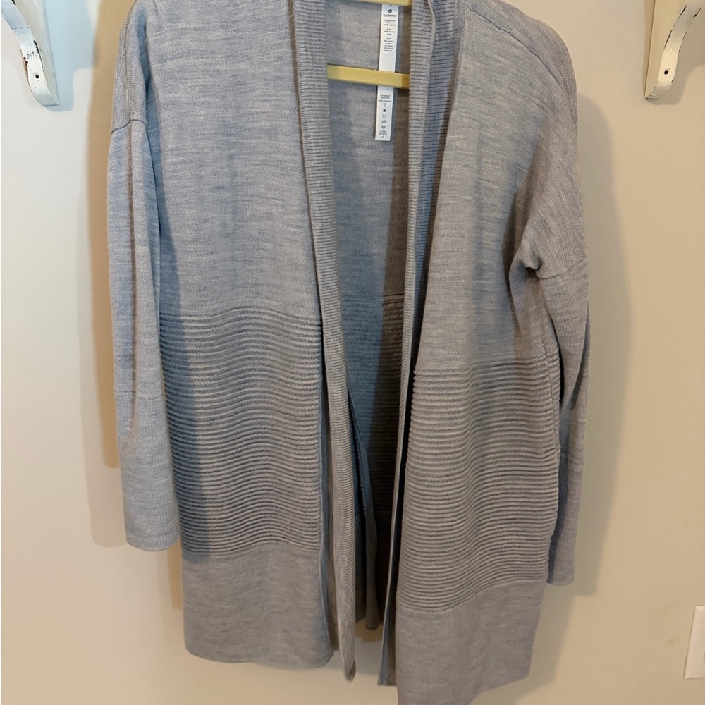Lululemon Athletica Light Blue/Grey Cardigan